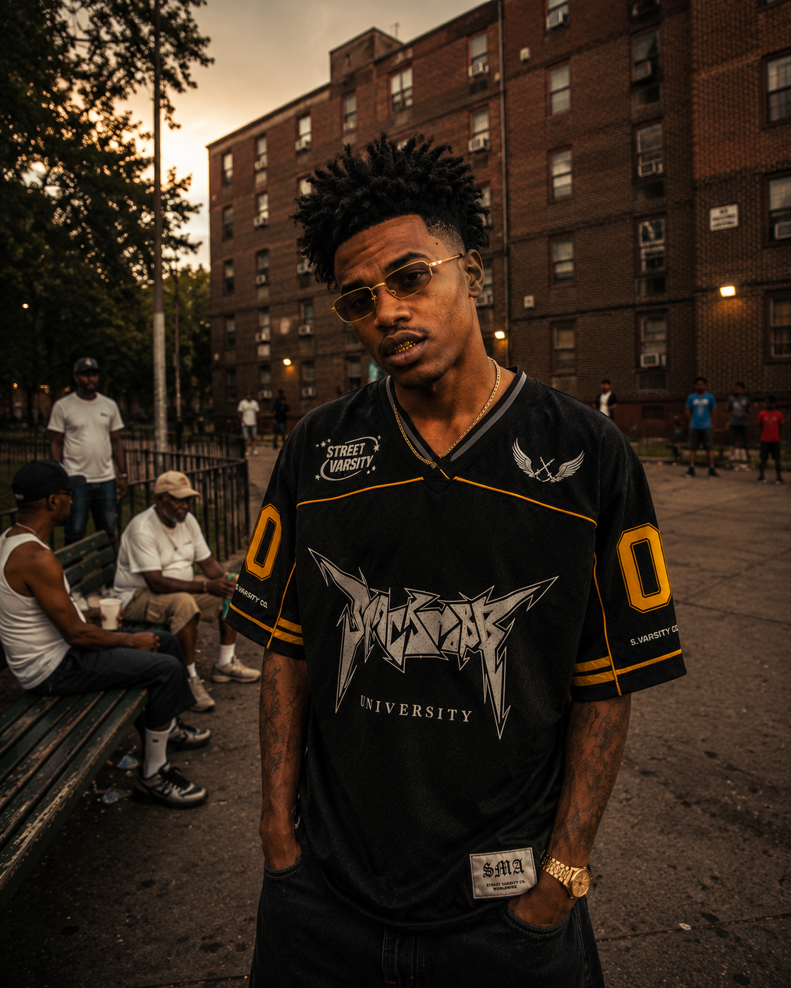 STACKMOBB ”UNIVERSITY” Jersey (Blk/Yellow)